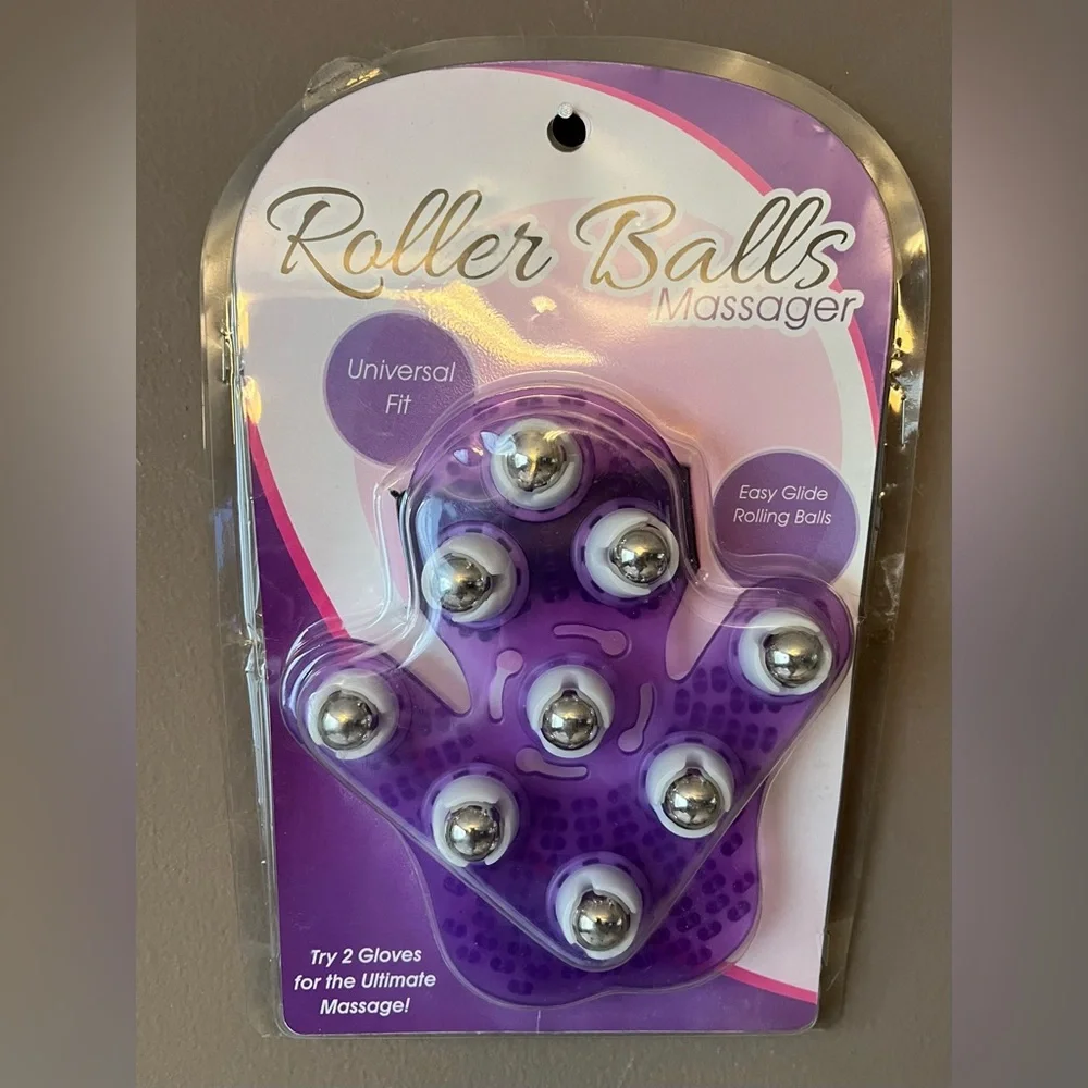Roller Ball Massager Glove — Purple New with Tag